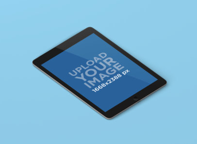 Minimal iPad Mockup Featuring a Solid Color Background 