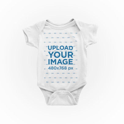 Onesie Mockup Featuring a Plain Background 224-el