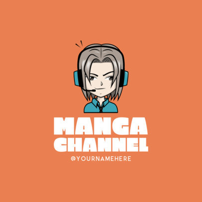 Gaming Logo Maker with a Manga Avatar