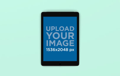Mockup of an iPad in Top-Down View 151-el