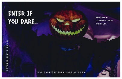 Spooky Halloween Event Online Flyer Maker