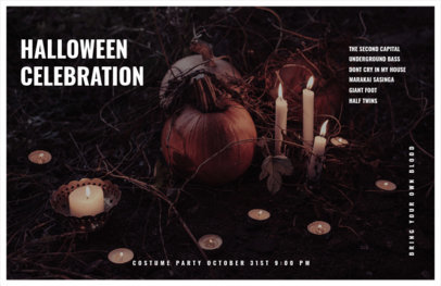 Online Flyer Template for a Halloween Celebration Invitation