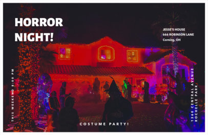 Online Flyer Creator for a Halloween Costume Party