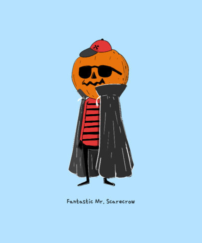 T-Shirt Design Maker with a Cool Halloween Pumpkin Character