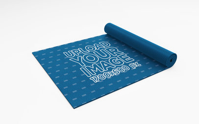 Mockup of a Semi-Rolled Yoga Mat