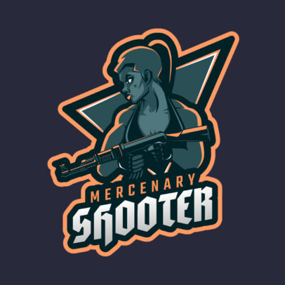 Logo Maker with a Female Mercenary Graphic