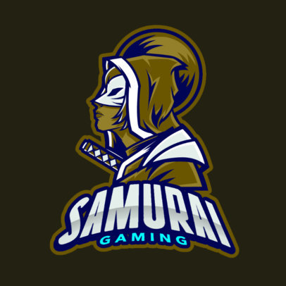 Gaming Logo Maker Featuring a Female Samurai 