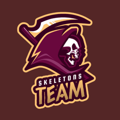 Gaming Logo Generator with a Skeleton Illustration