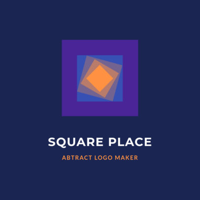 Abstract Logo Template with Overlapping Squares