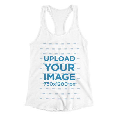 Racerback Tank Top Mockup With a Plain Background 