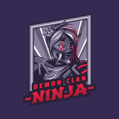 Gaming Logo Creator with a Female Ninja Illustration