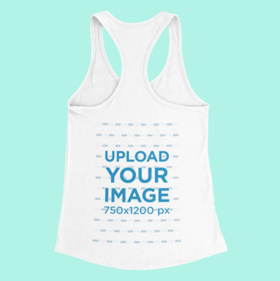 Mockup of a Racerback Tank Top in Back View