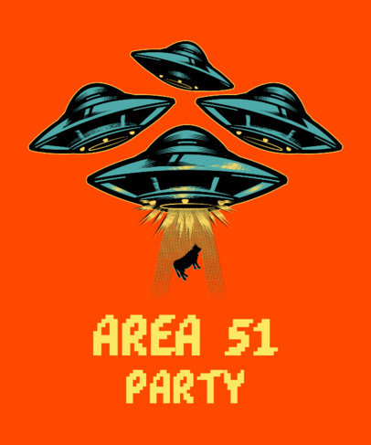 Area 51 T-Shirt Design Template 