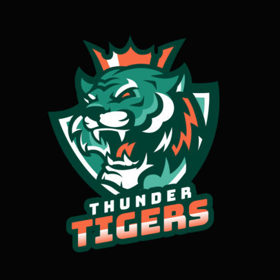Logo Maker Featuring a King Tiger Graphic 