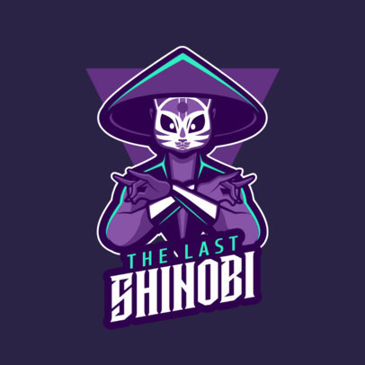 Gaming Logo Generator with a Shinobi Ninja Character 1747j 2315