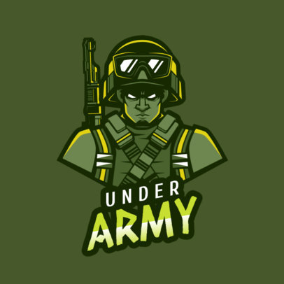 Sniper Soldier Graphic Logo Maker 