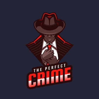 Logo Template of a Mafia Member Illustration 