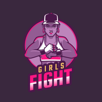 Logo Maker of a Fierce Woman Illustration 