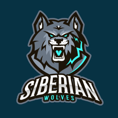 Team Logo Maker of a Ferocious Wolf 