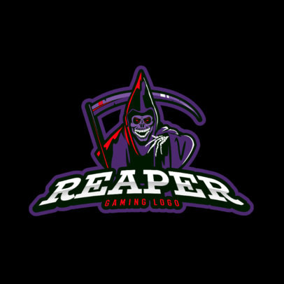 Gaming Logo Maker Featuring a Laughing Reaper Clipart
