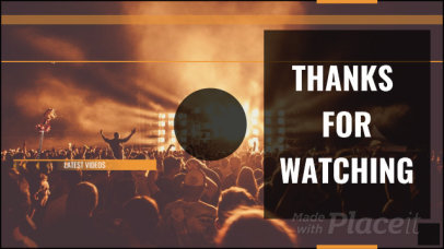 Youtube End Screen Video Creator with a Concert in the Background