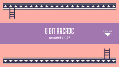 Cool YouTube Banner Maker Featuring Retro 8-Bit Graphics