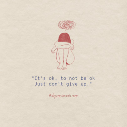 Instagram Post Maker with a Mental Health Awareness Quote