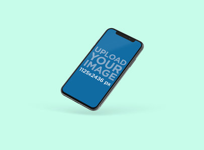 Minimal iPhone 11 Pro Mockup Featuring a Solid Color Backdrop