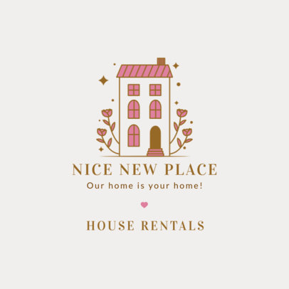 Hotel Logo Template for Vacation House Rentals
