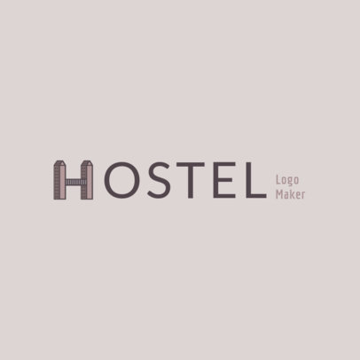 Minimalistic Hostel Logo Maker 