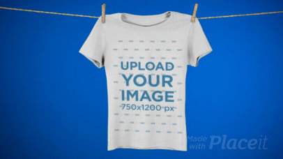 Video of a Shirt Hanging on a Line 