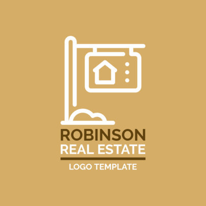 Real Estate Logo Template with a Patterned Letter Clipart