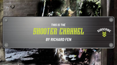 YouTube Banner Generator for Shooting Games Vloggers 1616b 