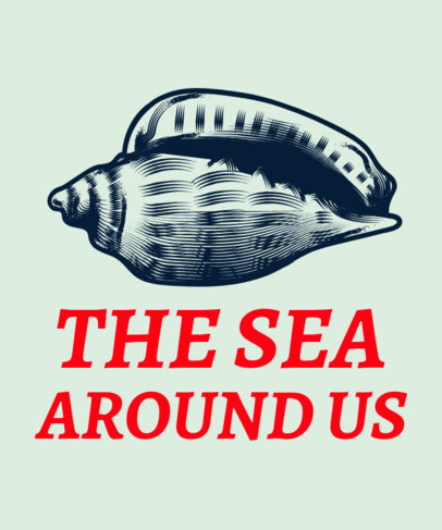T-Shirt Design Maker with a Conch Illustration