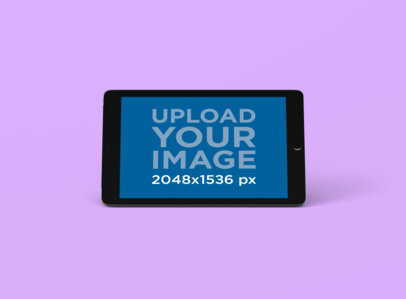 Minimalistic iPad Mockup Featuring a Customizable Background 