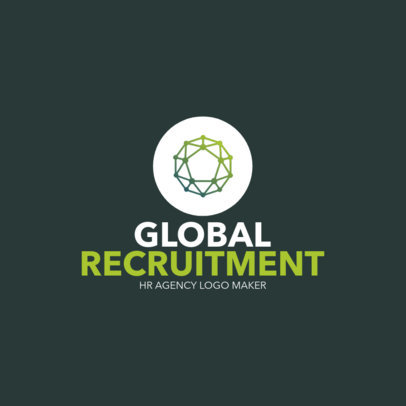 Polygonal Graphic Logo Maker for a Recruitment Company