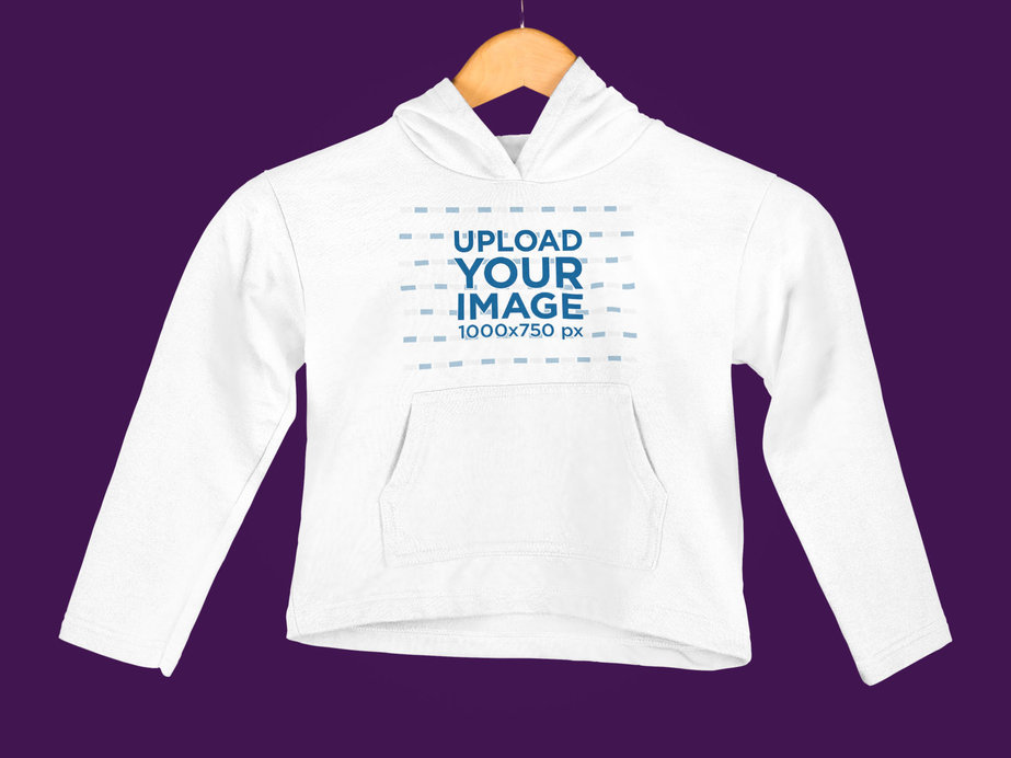 Clothing Mockup of a Kid's Hoodie on a Hanger