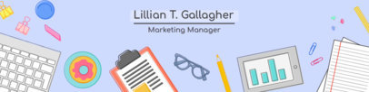 LinkedIn Banner Template for a Marketing Manager 1595a