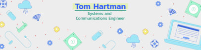 Modern-Looking LinkedIn Cover Template for a Software Engineer 1595g