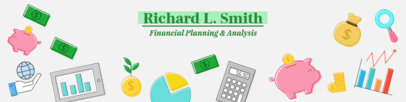 Finance-Themed LinkedIn Cover Template 1595d