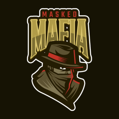 Gaming Logo Generator Featuring a Masked Bandit Clipart
