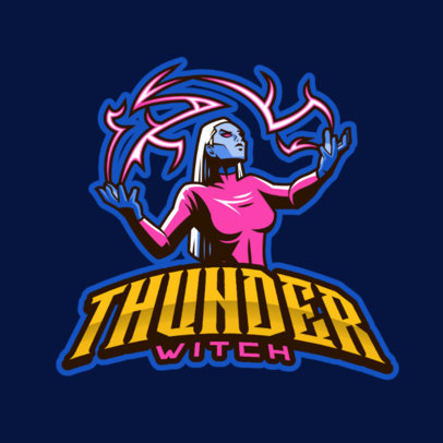 Storm Witch Logo Generator for Female Gamers 383x-2287