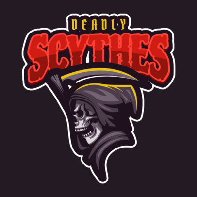 Gaming Logo Maker Featuring a Grim Reaper Illustration