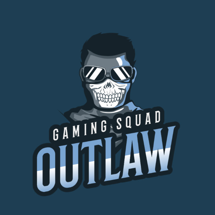 Logo Maker for a Gaming Squad Featuring an Outlaw Character 