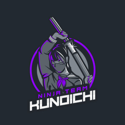 Gaming Logo Maker for a Female Ninja Squad