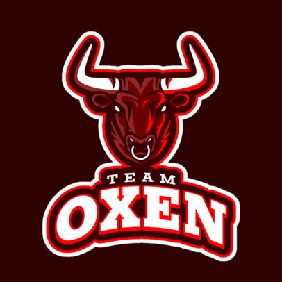 Gaming Logo Generator Featuring a Horned Bull