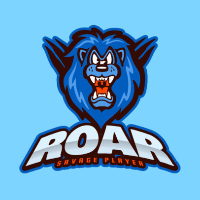 Team Logo Maker Featuring a Fierce Cartoon Lion