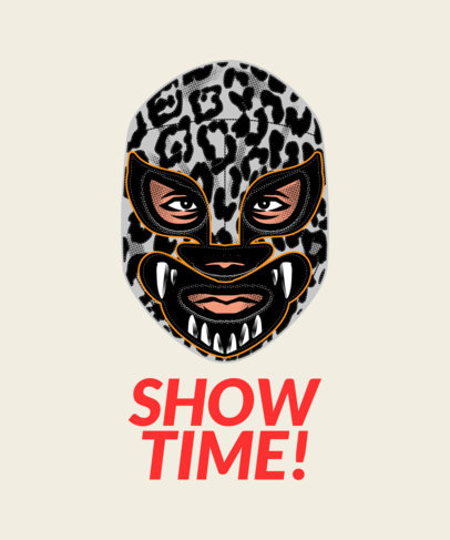 T-Shirt Design Maker Featuring Wrestling Masks Illustrations