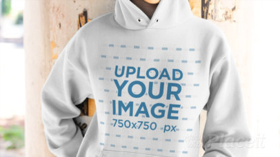 Hoodie Video Featuring the Closeup of the Print