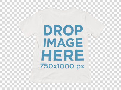 Mockup of a Round Neck T-Shirt Over a Flat Background a8998